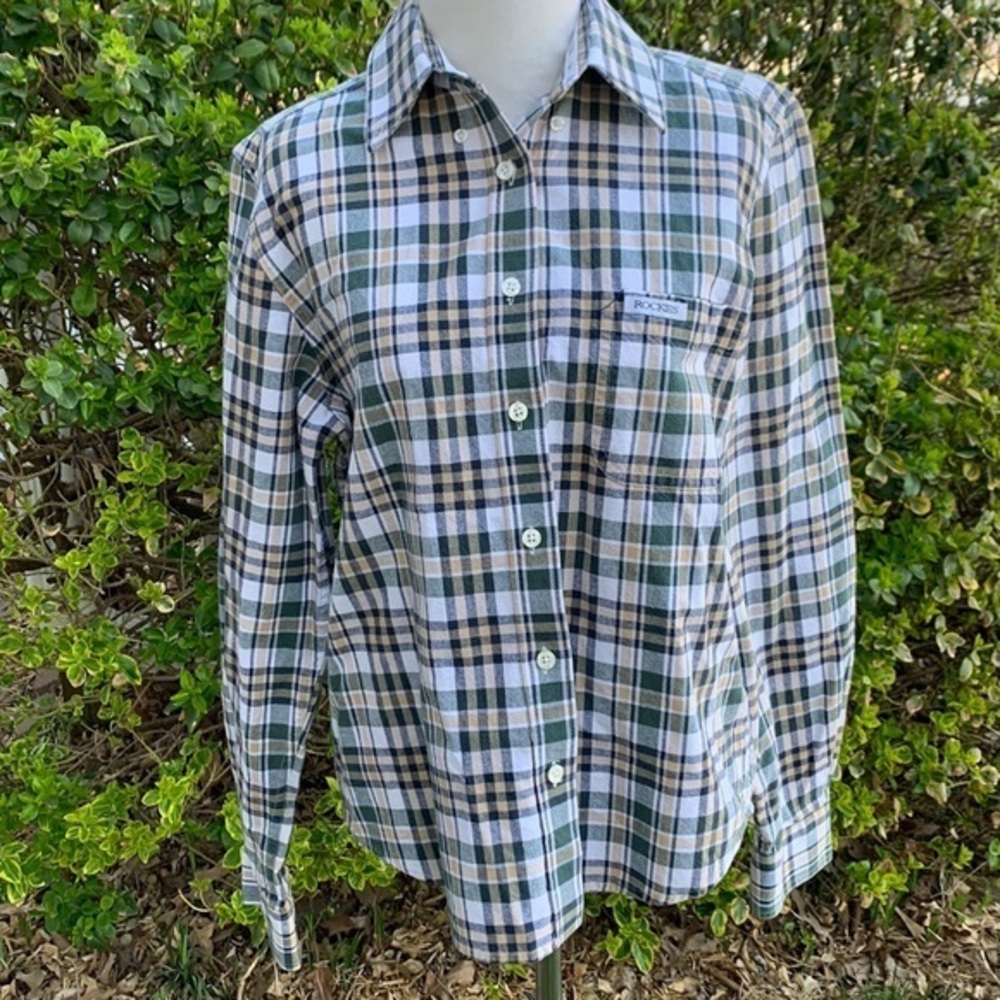 Authentic Rockies Jeanswear Plaid Long Sleeve Shirt M